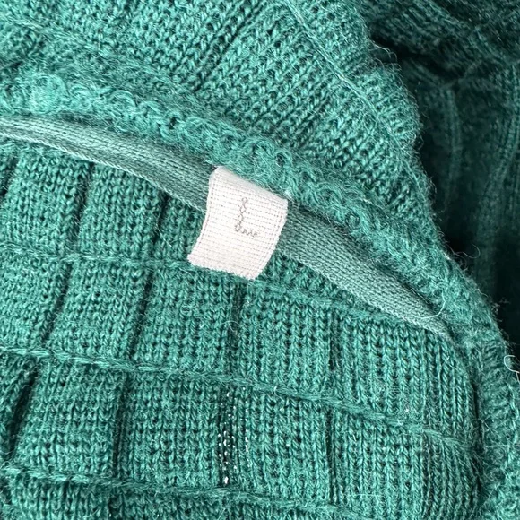 Castle of Ireland Emerald Green Ribbed Button Front Cardigan Sweater Size‎ L - Picture 8 of 9